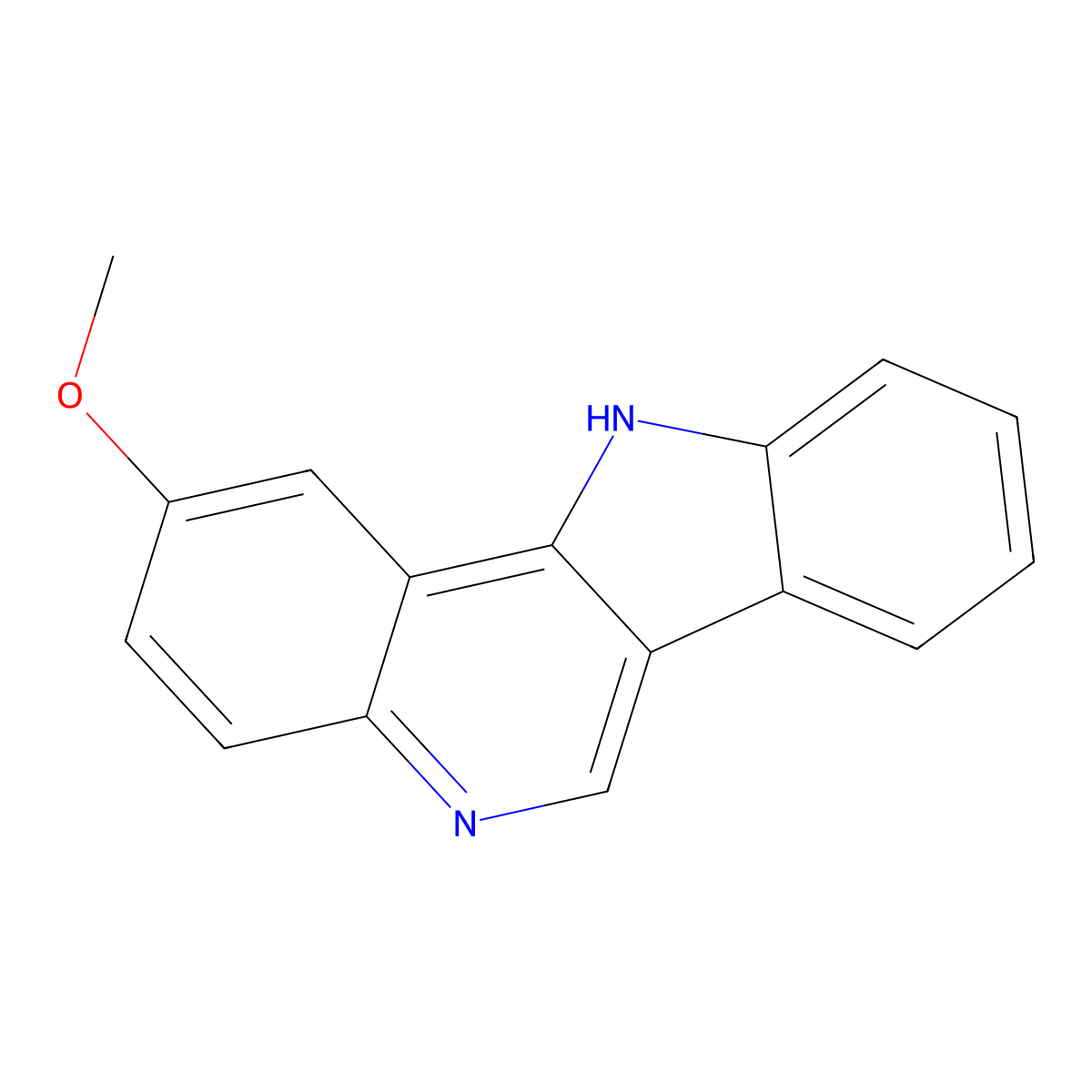 2-Methoxy-11H-indolo[3,2-c]quinoline molecular structure, CAS 4295-45-8