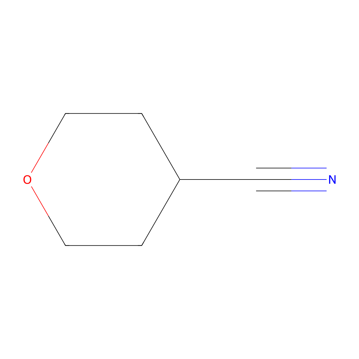 Oxane-4-carbonitrile molecular structure, CAS 4295-99-2