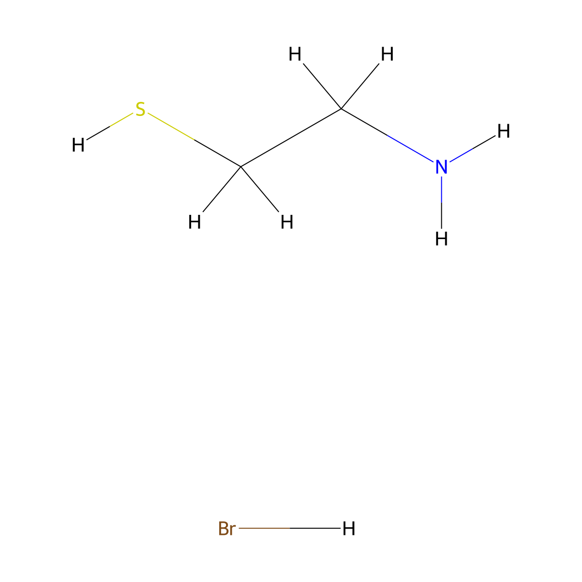 Ethanethiol, 2-amino-, hydrobromide molecular structure, CAS 42954-15-4