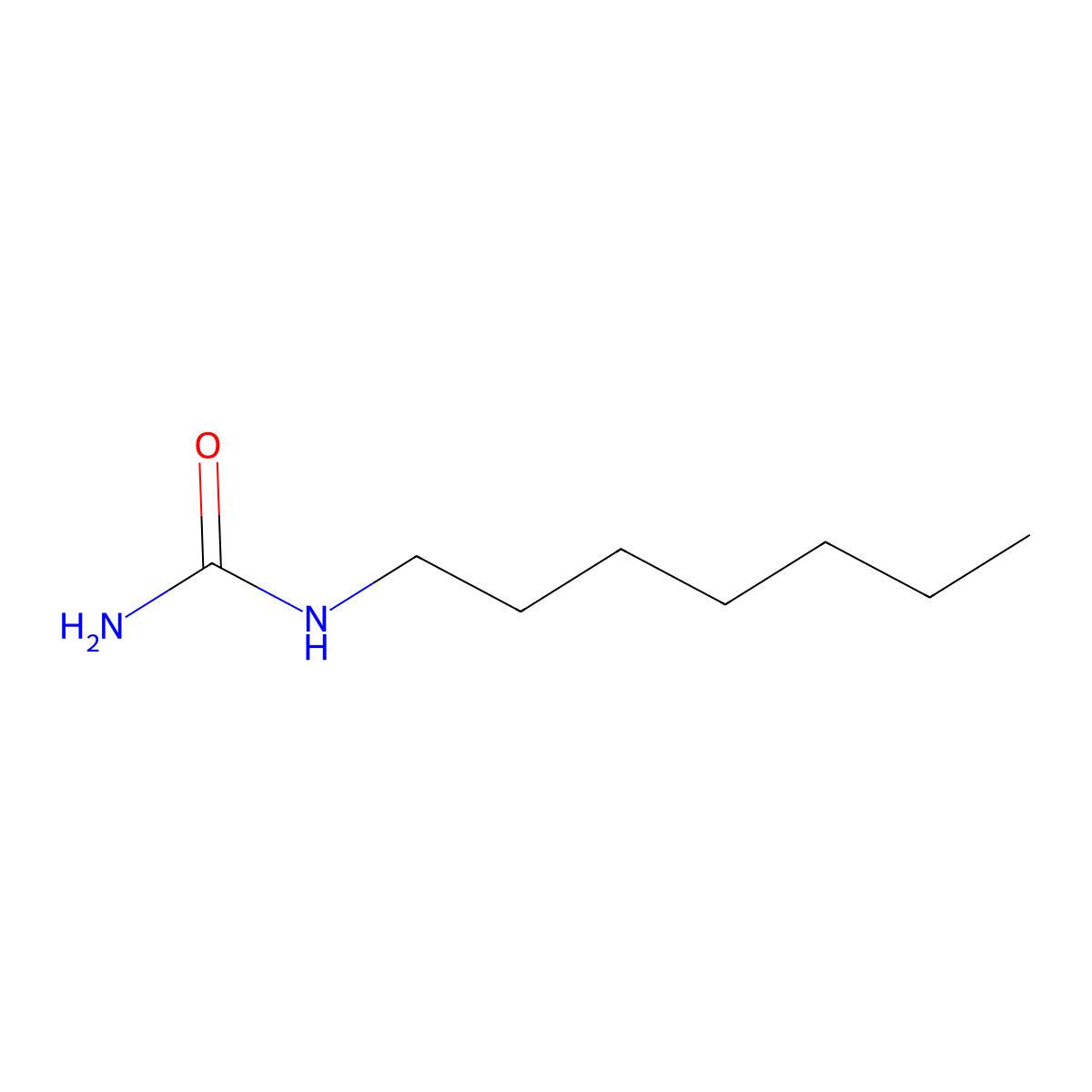 Heptylurea molecular structure, CAS 42955-46-4
