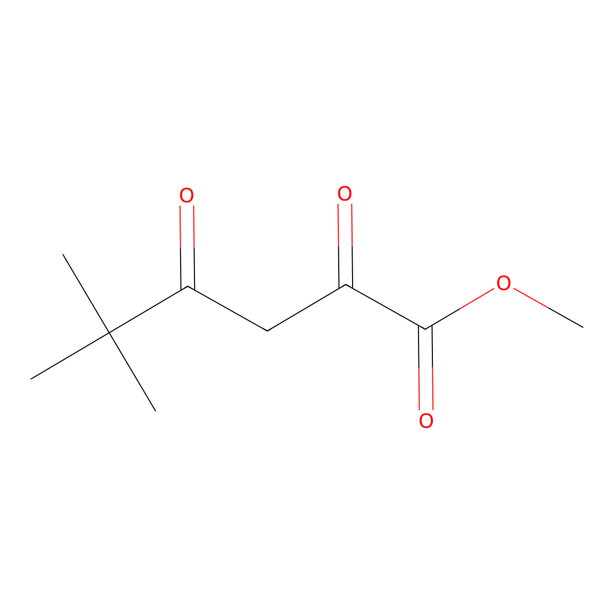 Methyl 5,5-dimethyl-2,4-dioxohexanoate molecular structure, CAS 42957-17-5