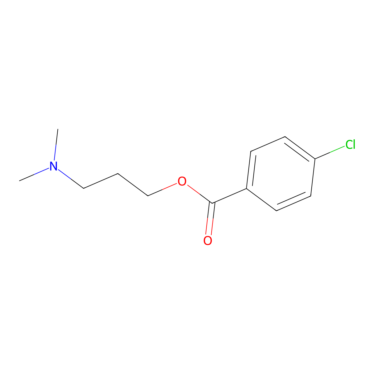 3-(Dimethylamino)propyl 4-chlorobenzoate molecular structure, CAS 42957-58-4