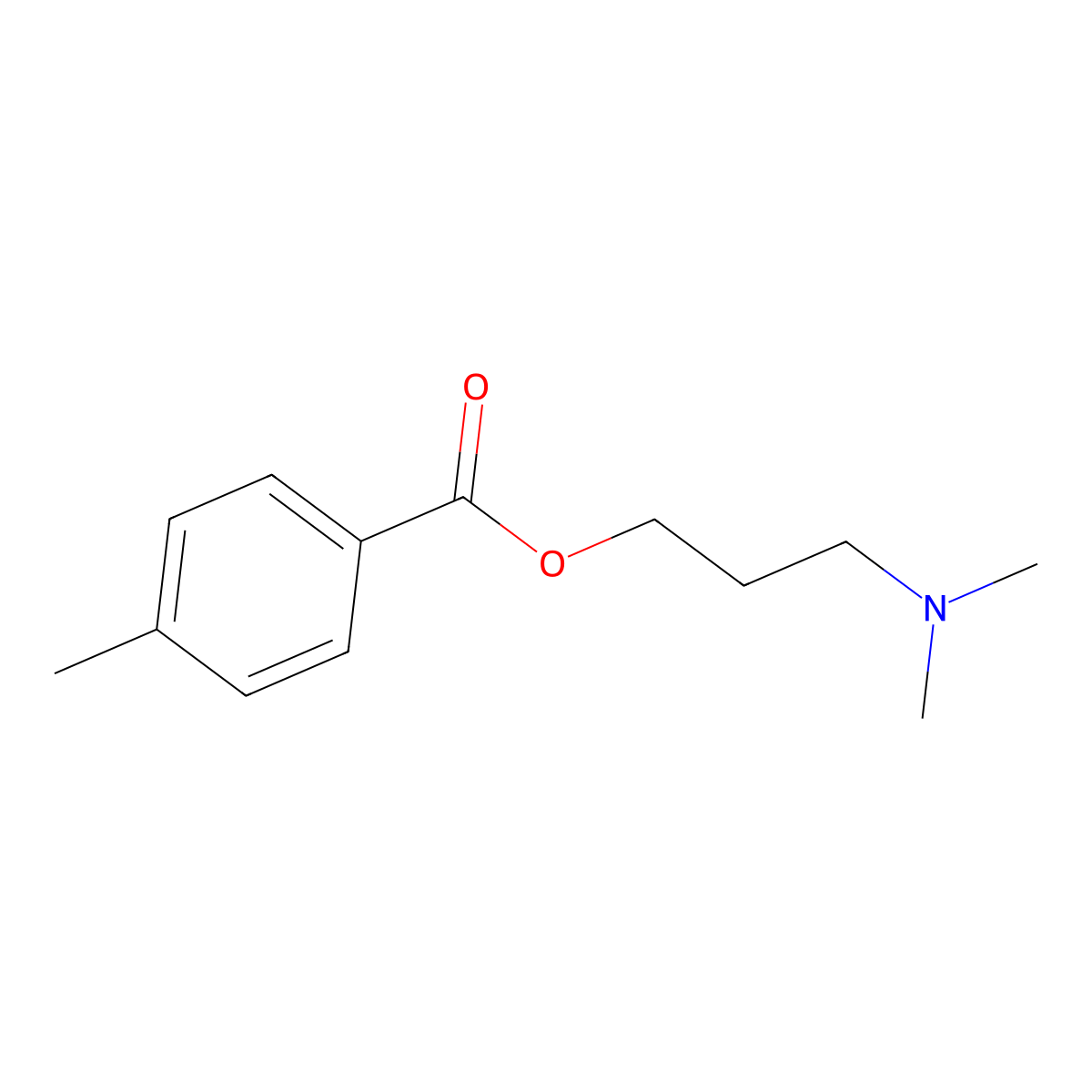 3-(Dimethylamino)propyl 4-methylbenzoate molecular structure, CAS 42957-59-5