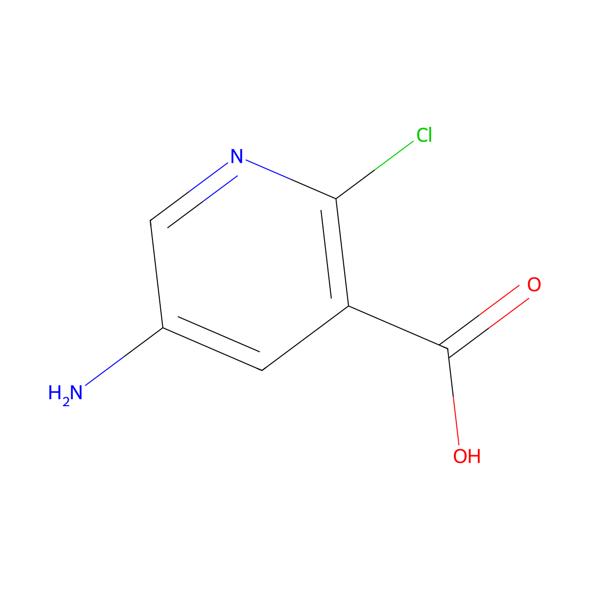 5-Amino-2-chloropyridine-3-carboxylic acid molecular structure, CAS 42959-39-7