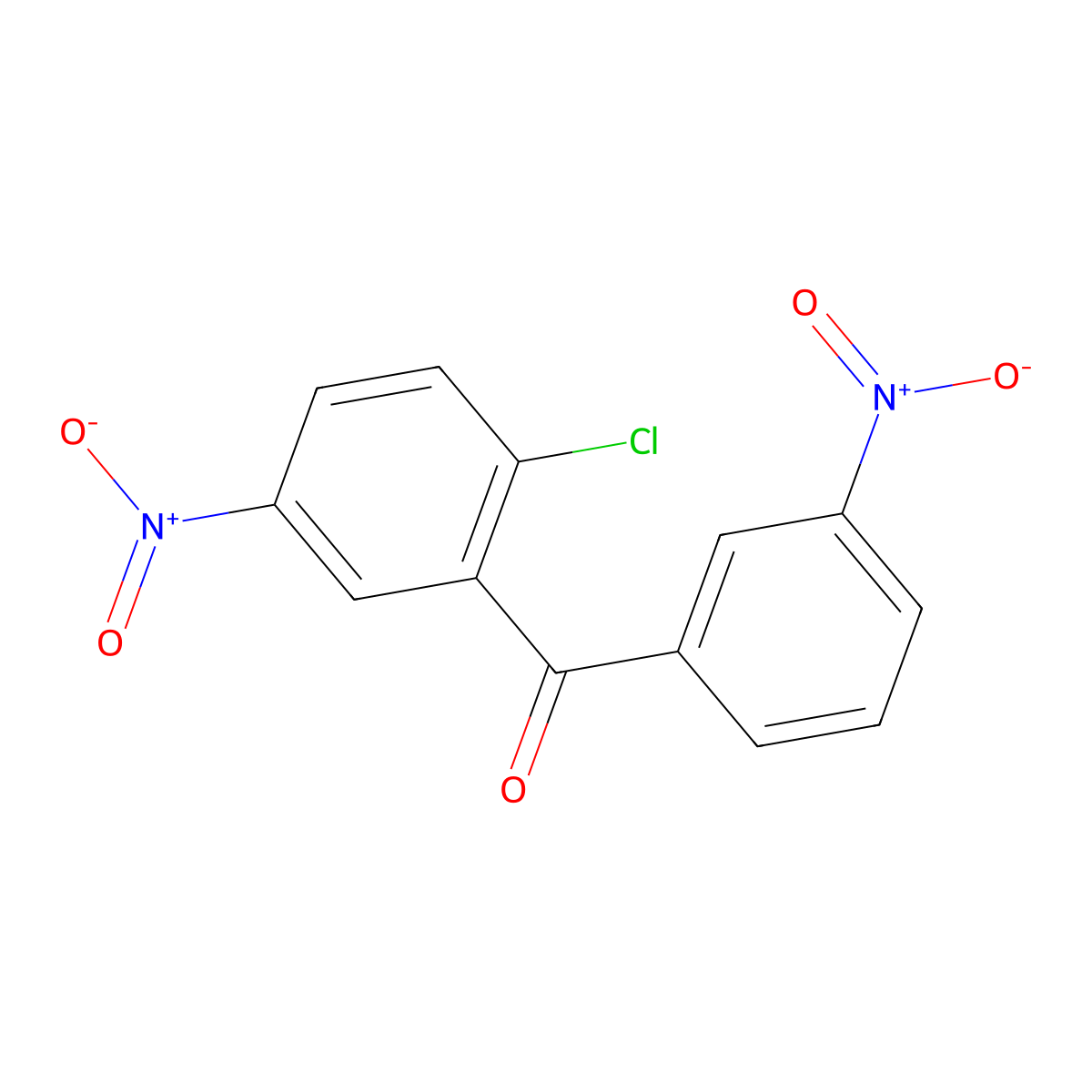 (2-Chloro-5-nitrophenyl)(3-nitrophenyl)methanone molecular structure, CAS 42959-92-2
