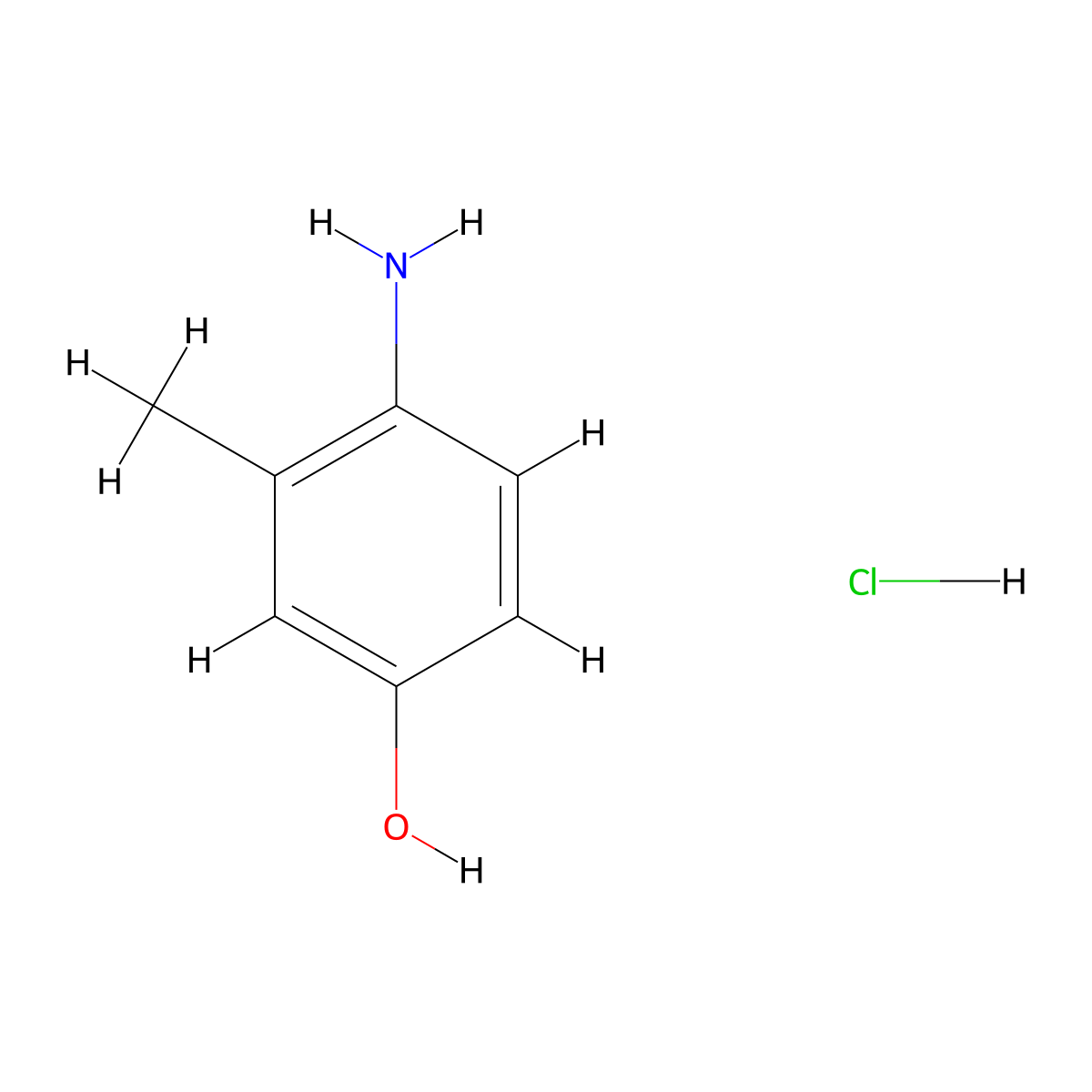 4-Amino-M-cresol hydrochloride molecular structure, CAS 42961-88-6