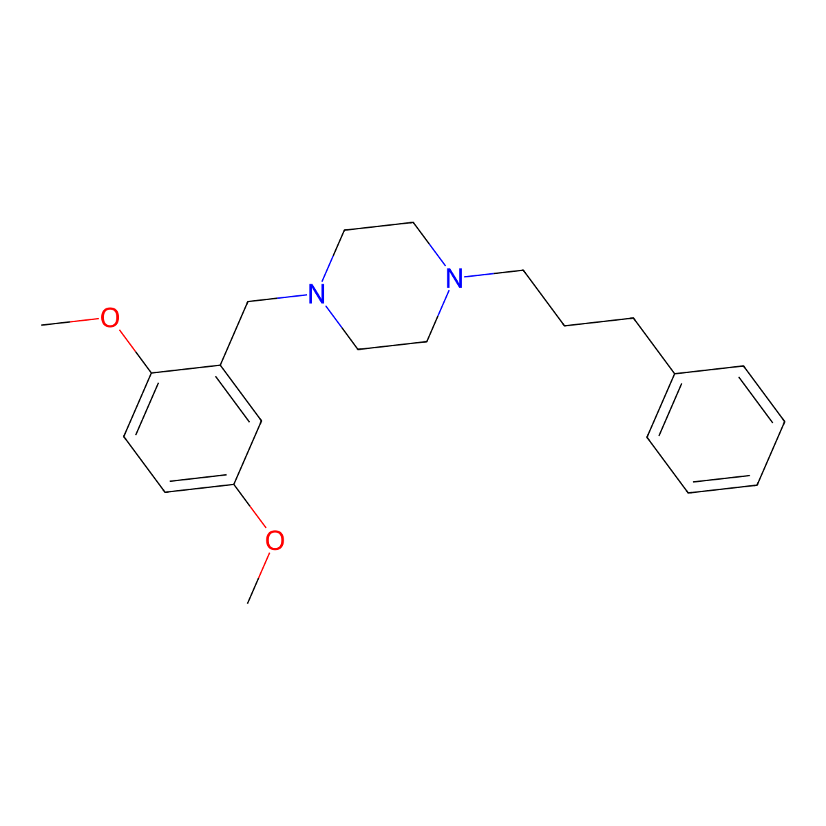 1-[(2,5-Dimethoxyphenyl)methyl]-4-(3-phenylpropyl)piperazine molecular structure, CAS 429620-52-0