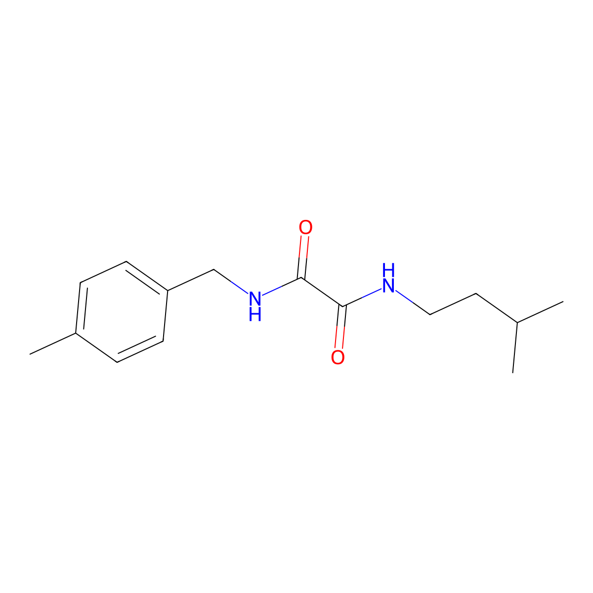 N-(3-methylbutyl)-N'-[(4-methylphenyl)methyl]oxamide molecular structure, CAS 429620-58-6