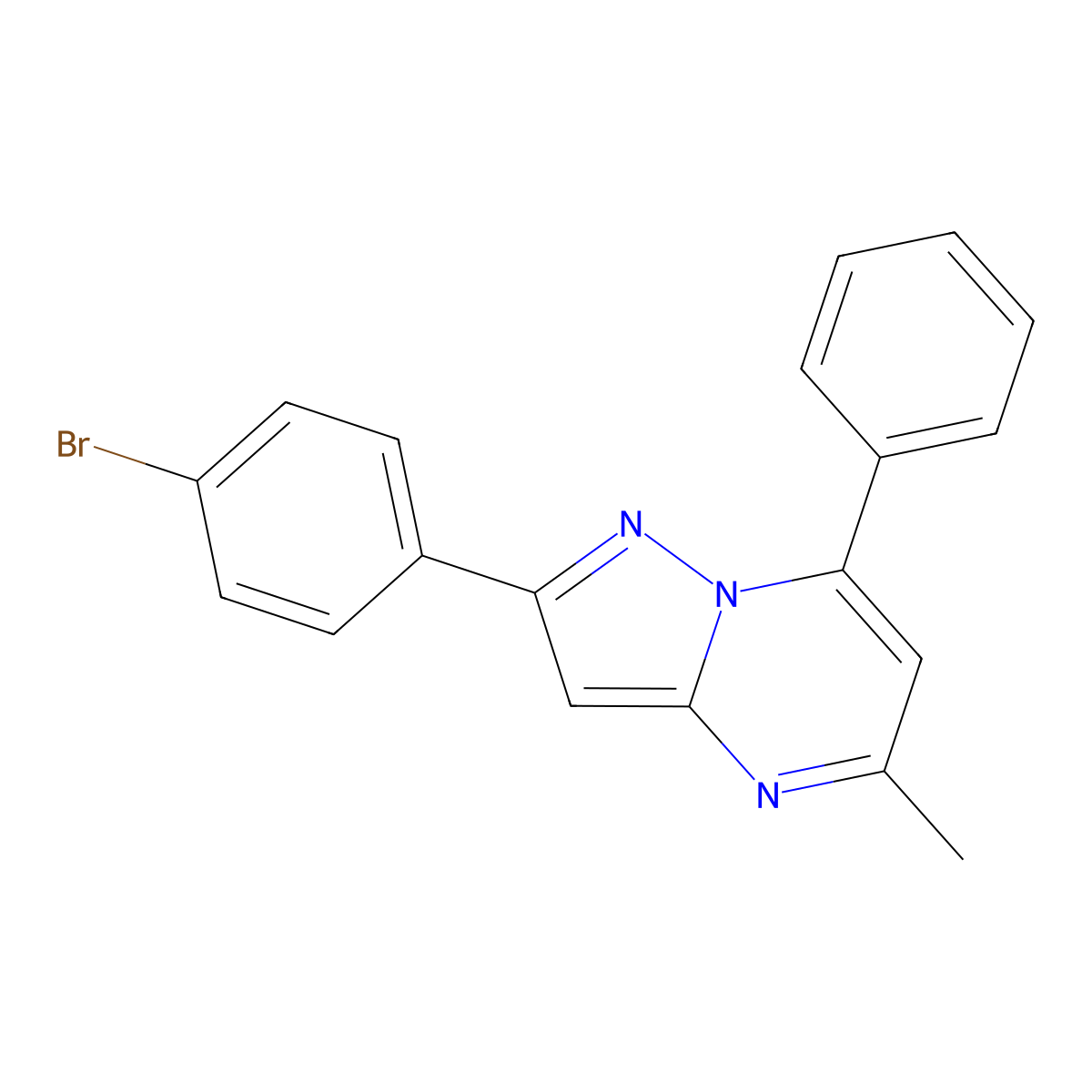 2-(4-Bromophenyl)-5-methyl-7-phenylpyrazolo[1,5-a]pyrimidine molecular structure, CAS 429620-68-8