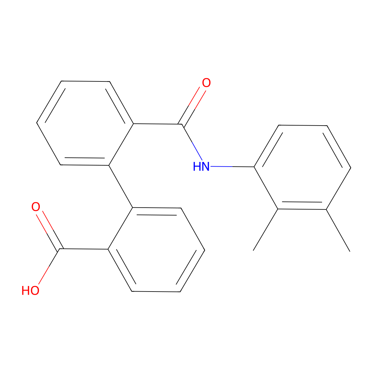 2'-[(2,3-Dimethylphenyl)carbamoyl]biphenyl-2-carboxylic acid molecular structure, CAS 429620-74-6