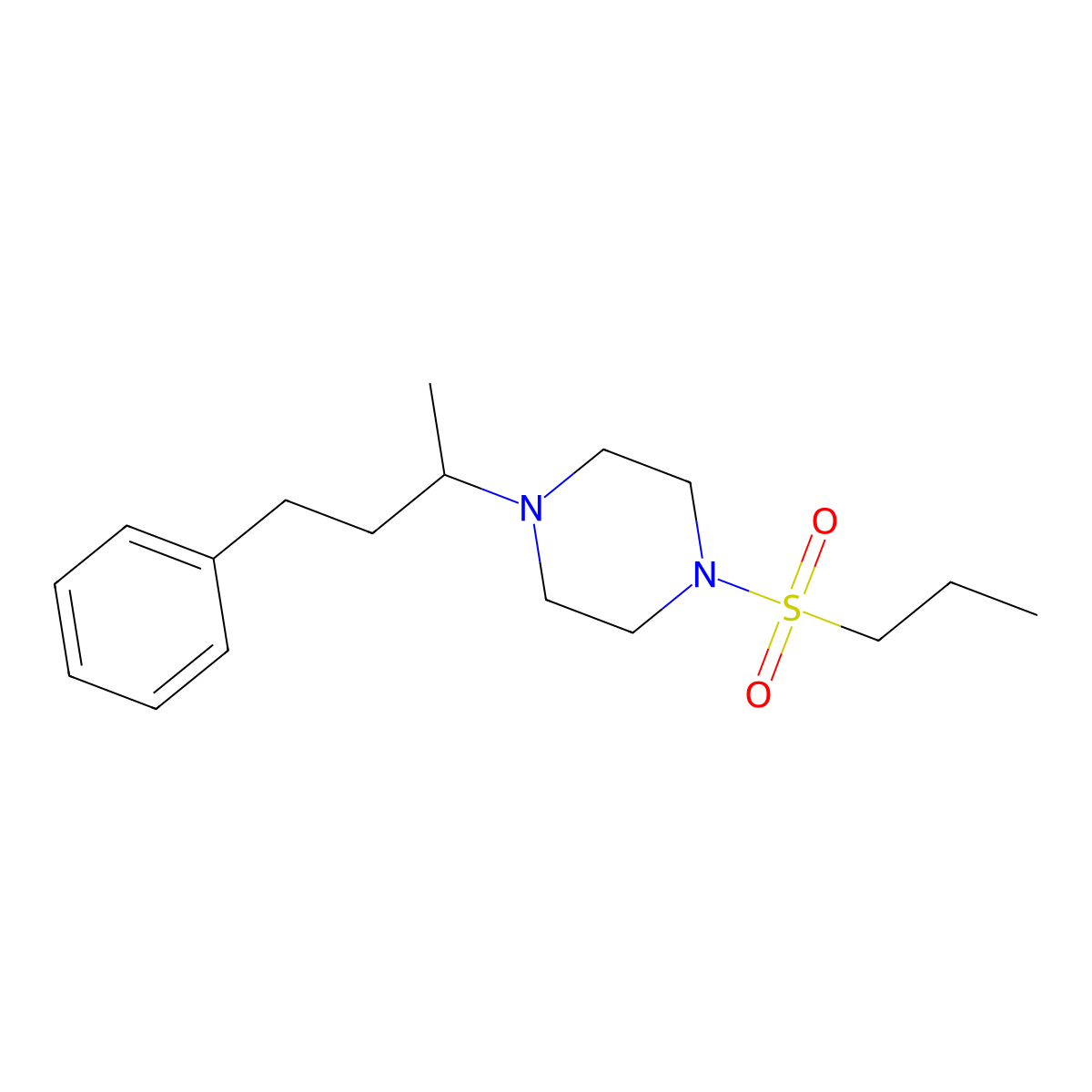 1-(4-Phenylbutan-2-yl)-4-(propylsulfonyl)piperazine molecular structure, CAS 429620-83-7