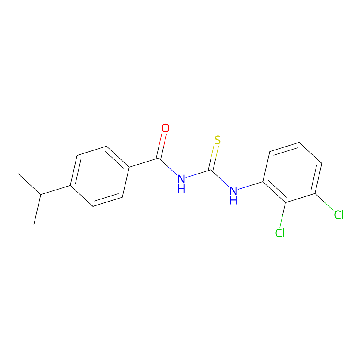 N-[(2,3-dichlorophenyl)carbamothioyl]-4-propan-2-ylbenzamide molecular structure, CAS 429620-90-6