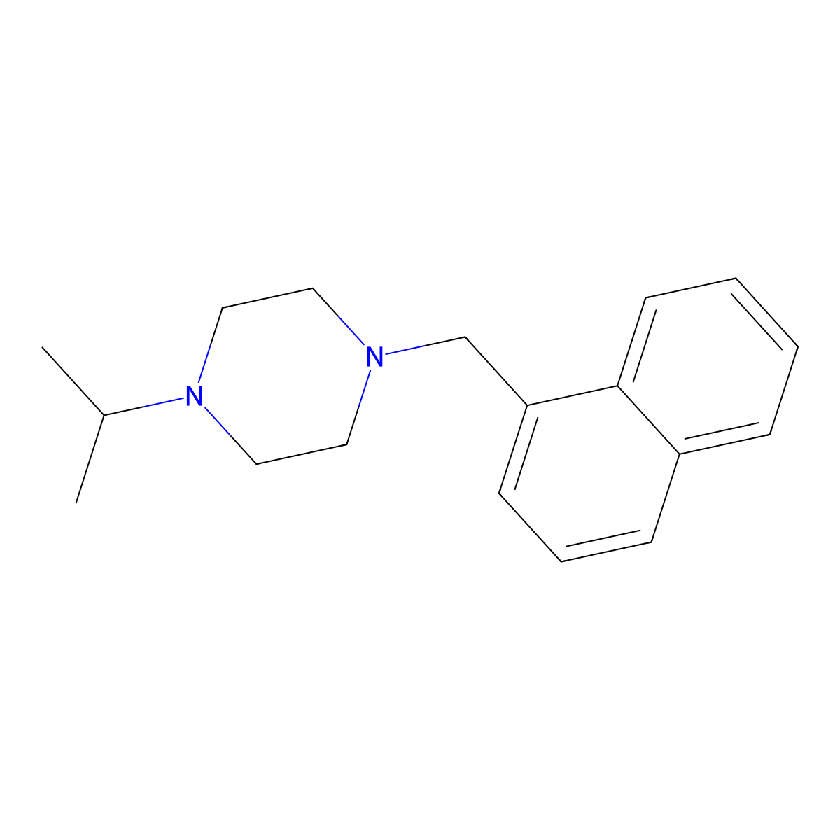 1-(Naphthalen-1-ylmethyl)-4-propan-2-ylpiperazine molecular structure, CAS 429620-92-8