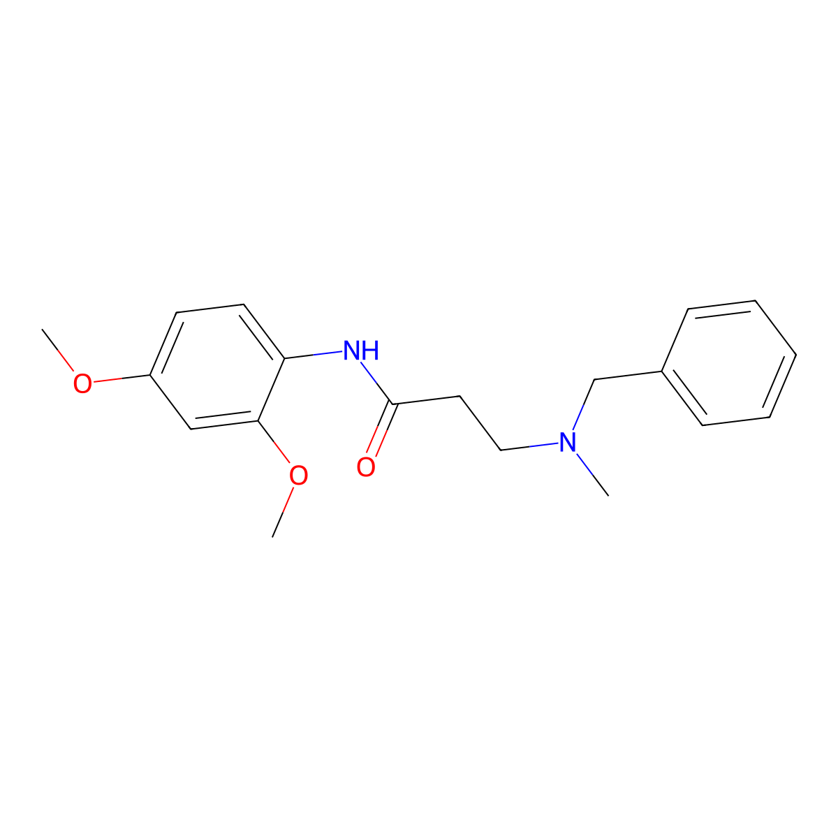 3-[benzyl(methyl)amino]-N-(2,4-dimethoxyphenyl)propanamide molecular structure, CAS 429621-01-2