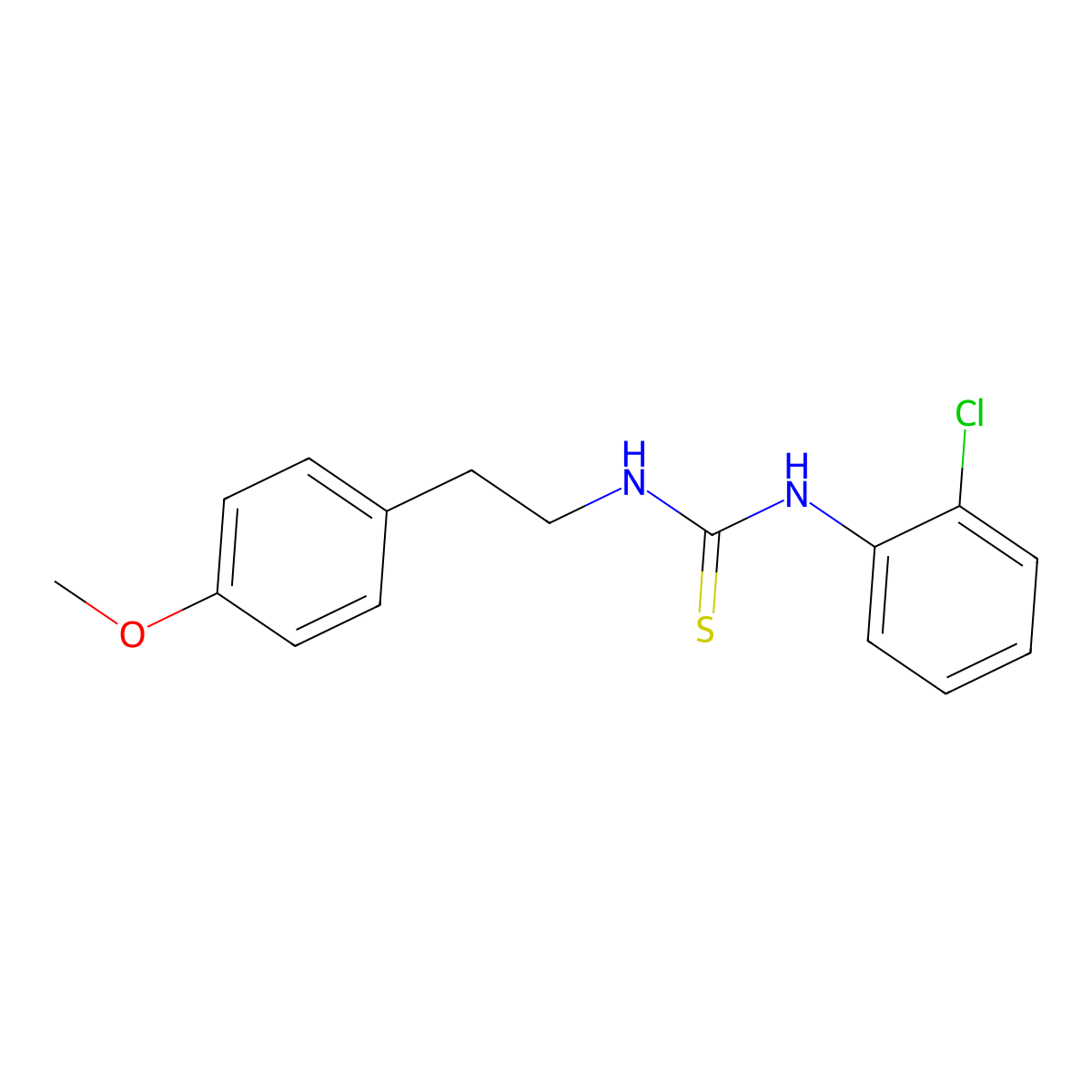 1-(2-Chlorophenyl)-3-[2-(4-methoxyphenyl)ethyl]thiourea molecular structure, CAS 429621-03-4