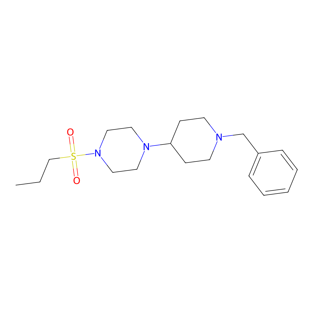 1-(1-Benzylpiperidin-4-yl)-4-propylsulfonylpiperazine molecular structure, CAS 429621-22-7