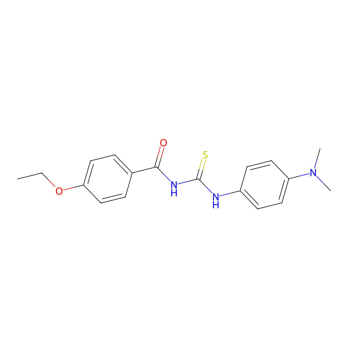 N-{[4-(dimethylamino)phenyl]carbamothioyl}-4-ethoxybenzamide molecular structure, CAS 429621-29-4