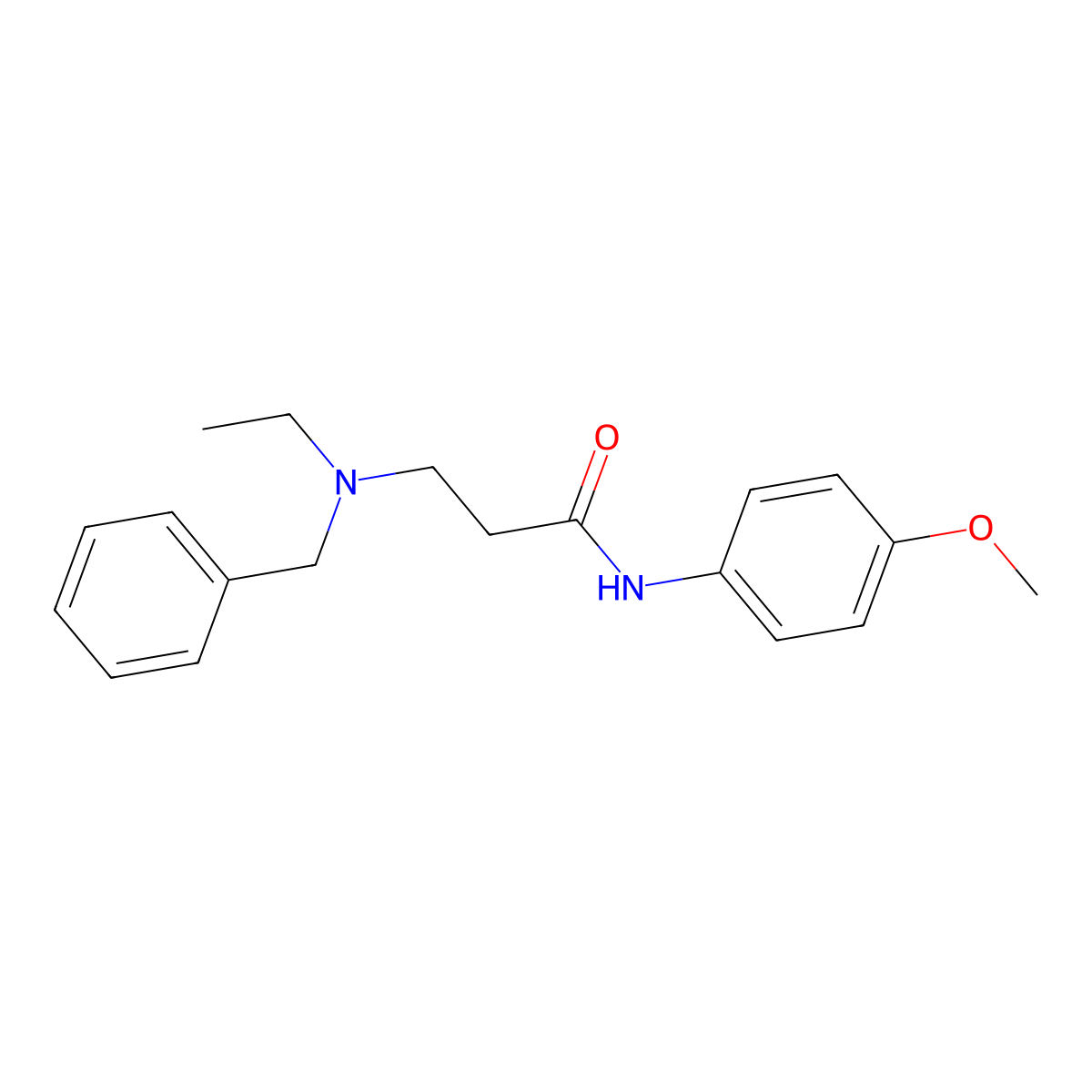 3-[benzyl(ethyl)amino]-N-(4-methoxyphenyl)propanamide molecular structure, CAS 429621-84-1