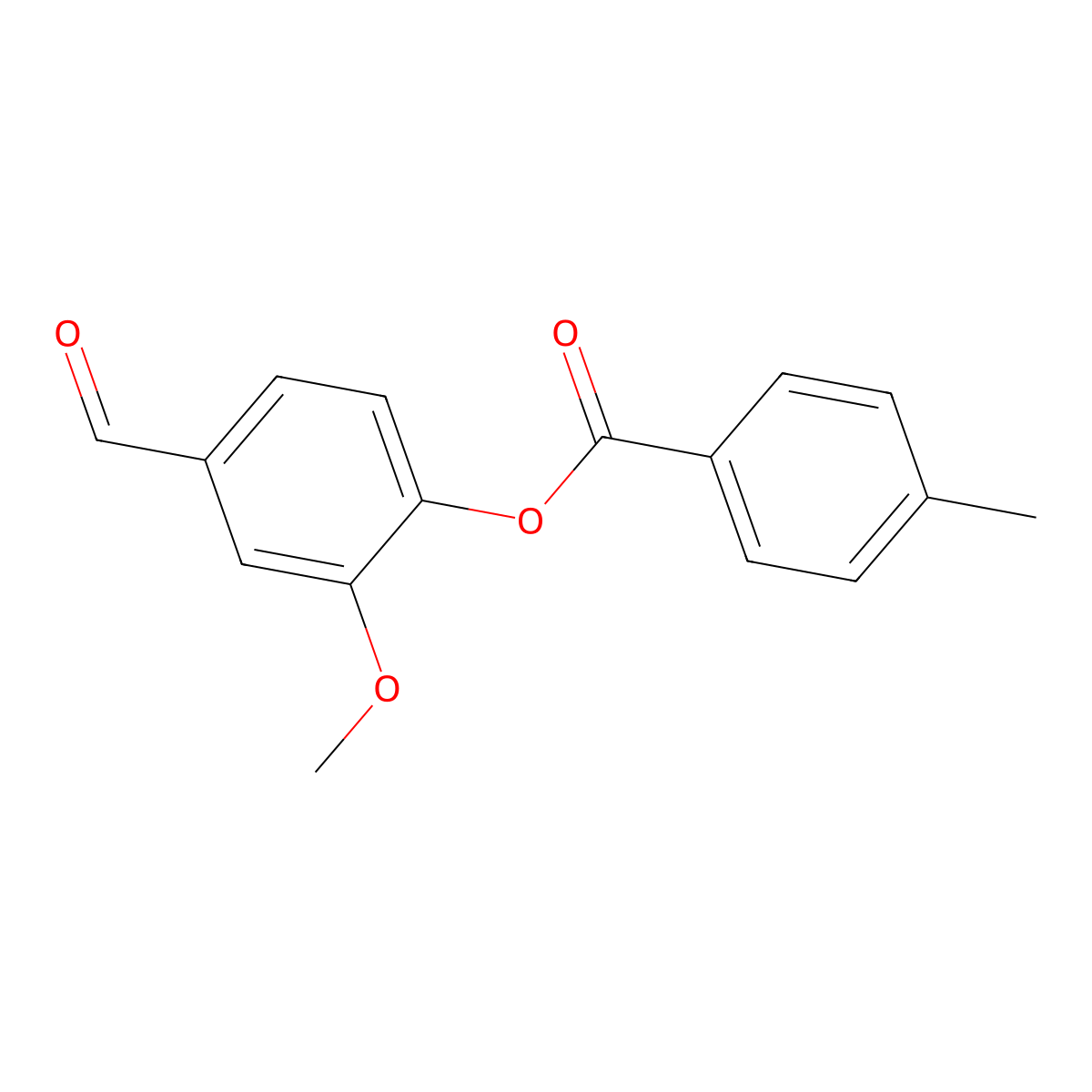 4-Formyl-2-methoxyphenyl 4-methylbenzoate molecular structure, CAS 429621-85-2