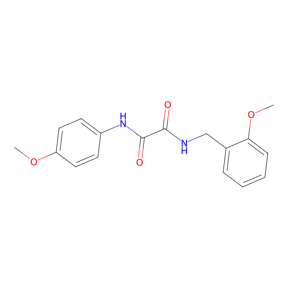 N-(2-methoxybenzyl)-N'-(4-methoxyphenyl)ethanediamide molecular structure, CAS 429621-87-4