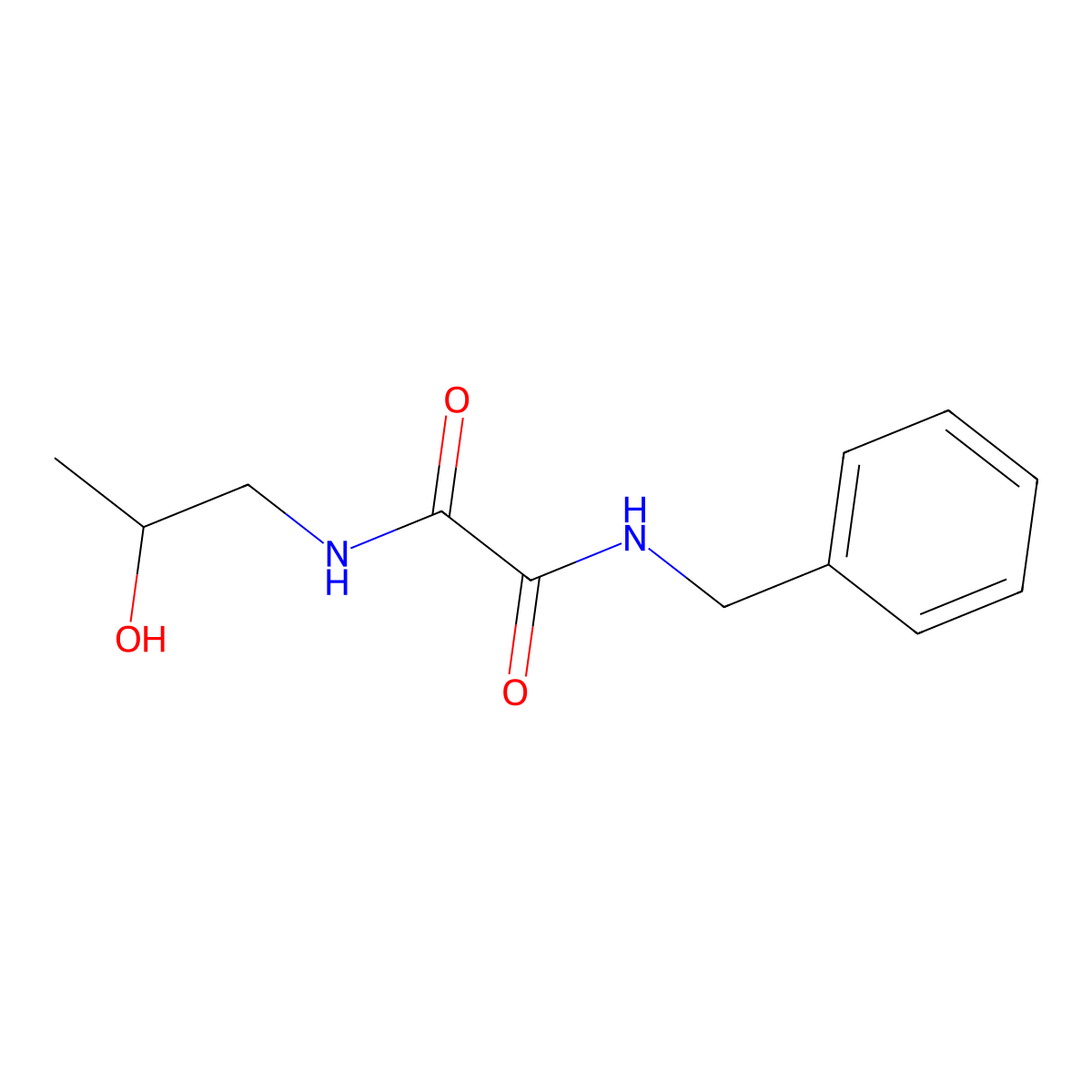 N1-benzyl-N2-(2-hydroxypropyl)oxalamide molecular structure, CAS 429621-94-3