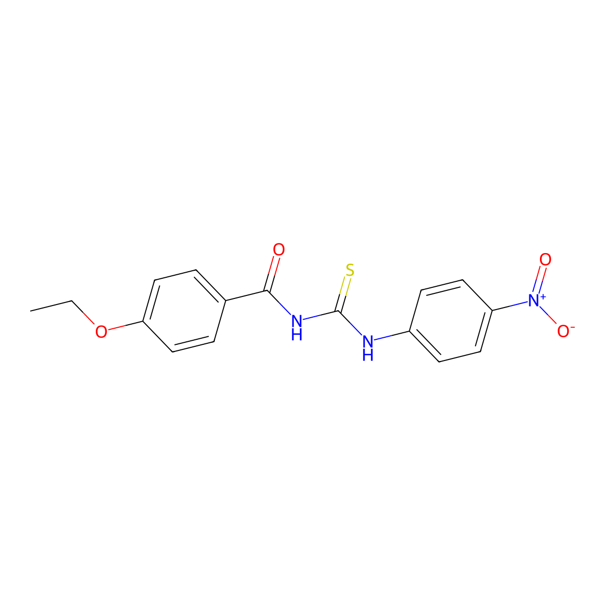 4-ethoxy-N-[(4-nitrophenyl)carbamothioyl]benzamide molecular structure, CAS 429621-99-8