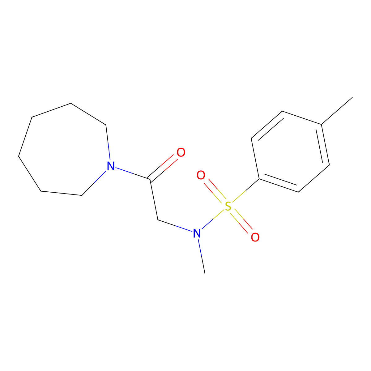 N-[2-(azepan-1-yl)-2-oxoethyl]-N,4-dimethylbenzenesulfonamide molecular structure, CAS 429622-03-7