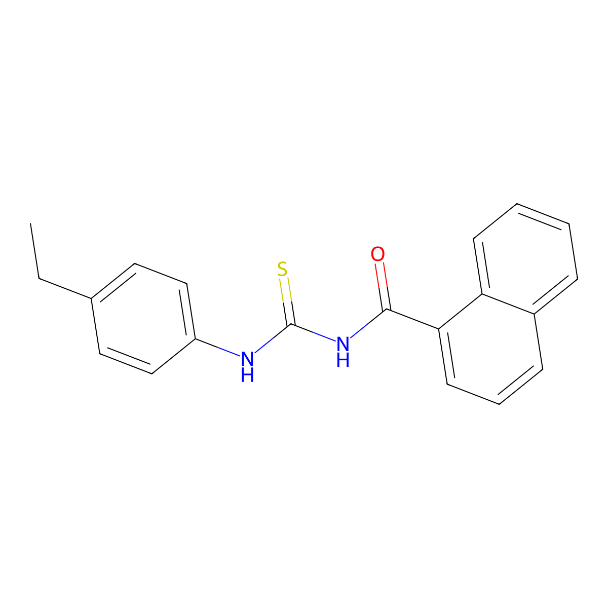N-[(4-ethylphenyl)carbamothioyl]naphthalene-1-carboxamide molecular structure, CAS 429622-24-2