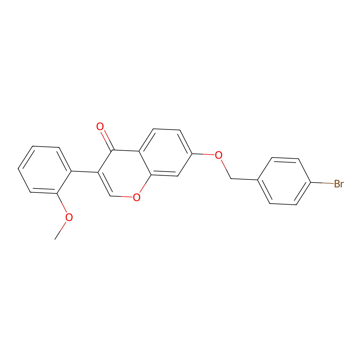 7-[(4-Bromophenyl)methoxy]-3-(2-methoxyphenyl)chromen-4-one molecular structure, CAS 429622-49-1