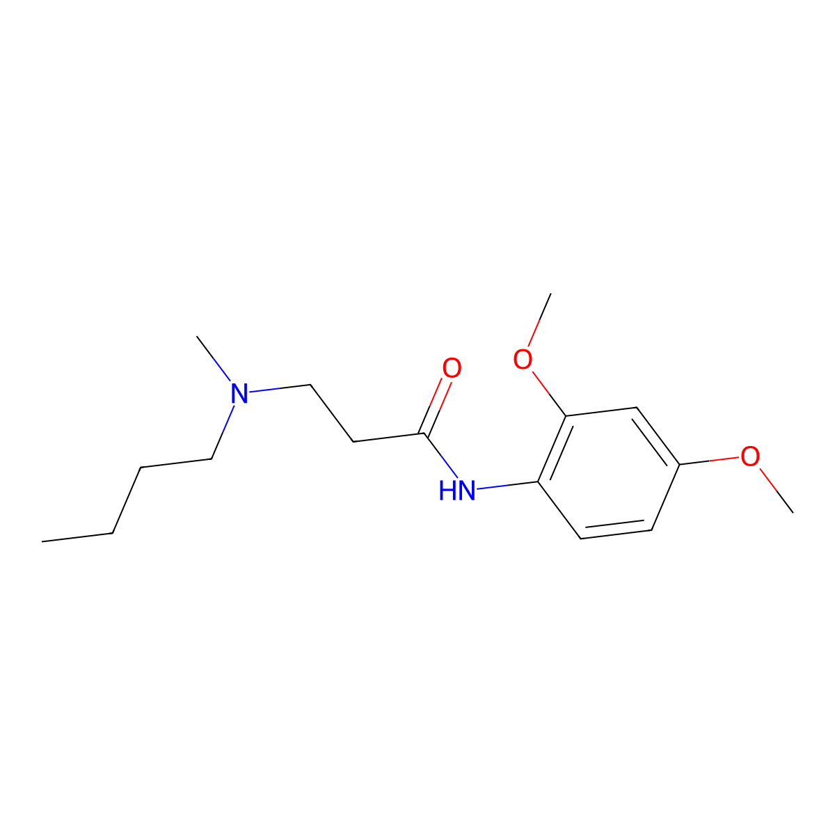 3-[butyl(methyl)amino]-N-(2,4-dimethoxyphenyl)propanamide molecular structure, CAS 429622-78-6