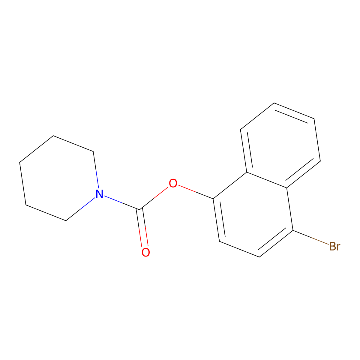 4-Bromonaphthyl piperidinecarboxylate molecular structure, CAS 429622-94-6