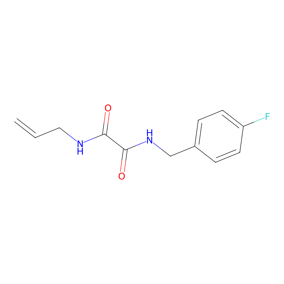 N'-[(4-fluorophenyl)methyl]-N-prop-2-enyloxamide molecular structure, CAS 429623-00-7