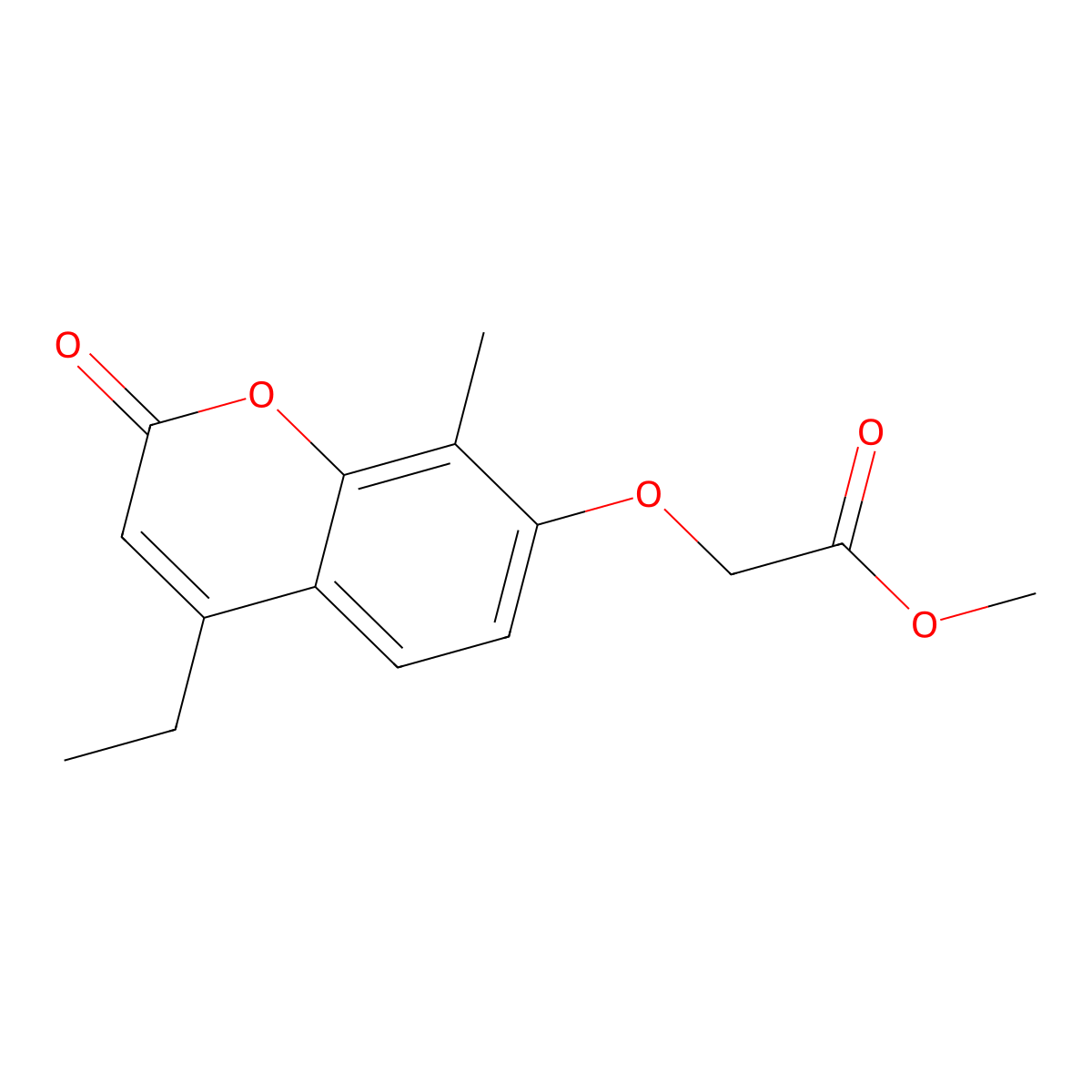 methyl [(4-ethyl-8-methyl-2-oxo-2H-chromen-7-yl)oxy]acetate molecular structure, CAS 429623-02-9