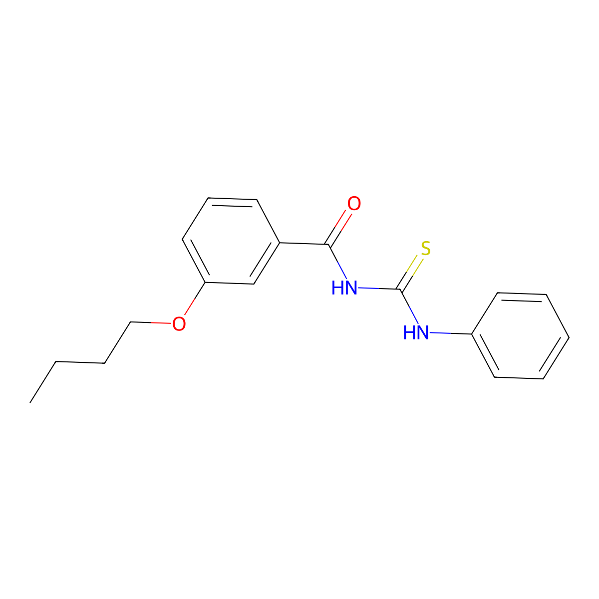 3-butoxy-N-(phenylcarbamothioyl)benzamide molecular structure, CAS 429623-25-6