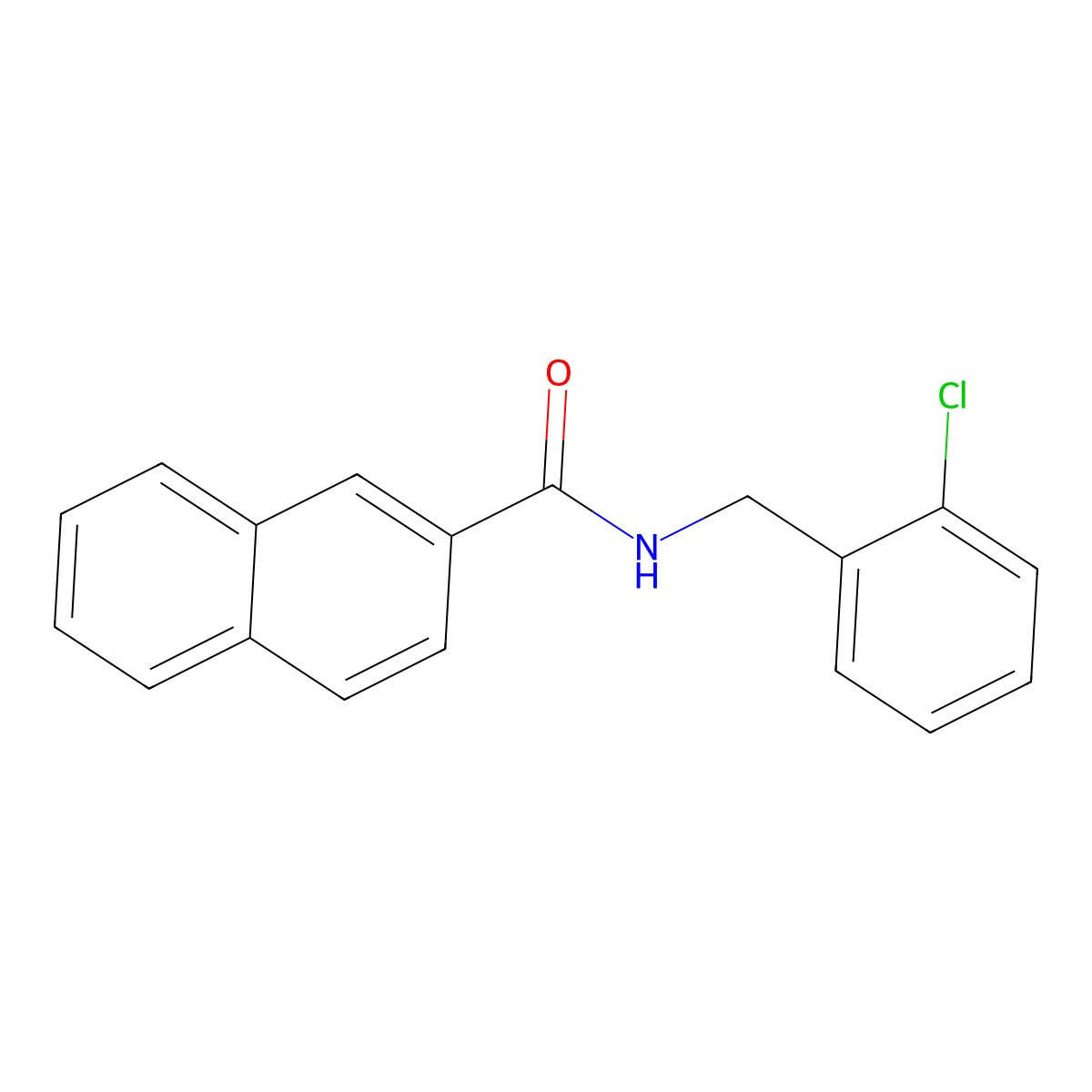 N-(2-chlorobenzyl)-2-naphthamide molecular structure, CAS 429623-76-7