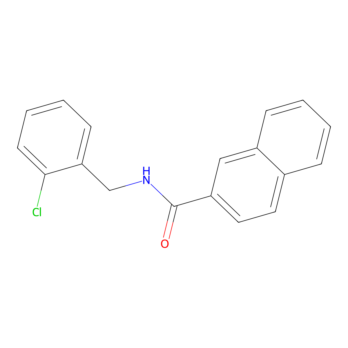 N-(2-chlorobenzyl)-2-naphthamide molecular structure, CAS 429623-76-7