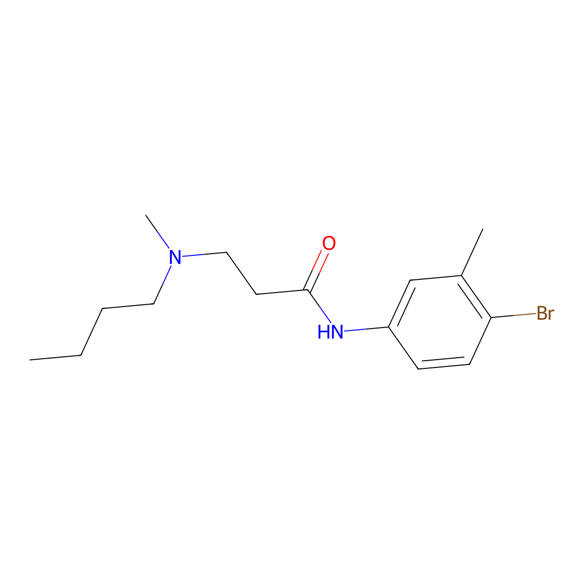 N-(4-bromo-3-methylphenyl)-3-[butyl(methyl)amino]propanamide molecular structure, CAS 429623-77-8