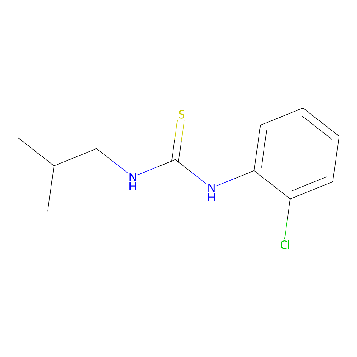 1-(2-Chlorophenyl)-3-(2-methylpropyl)thiourea molecular structure, CAS 429623-99-4