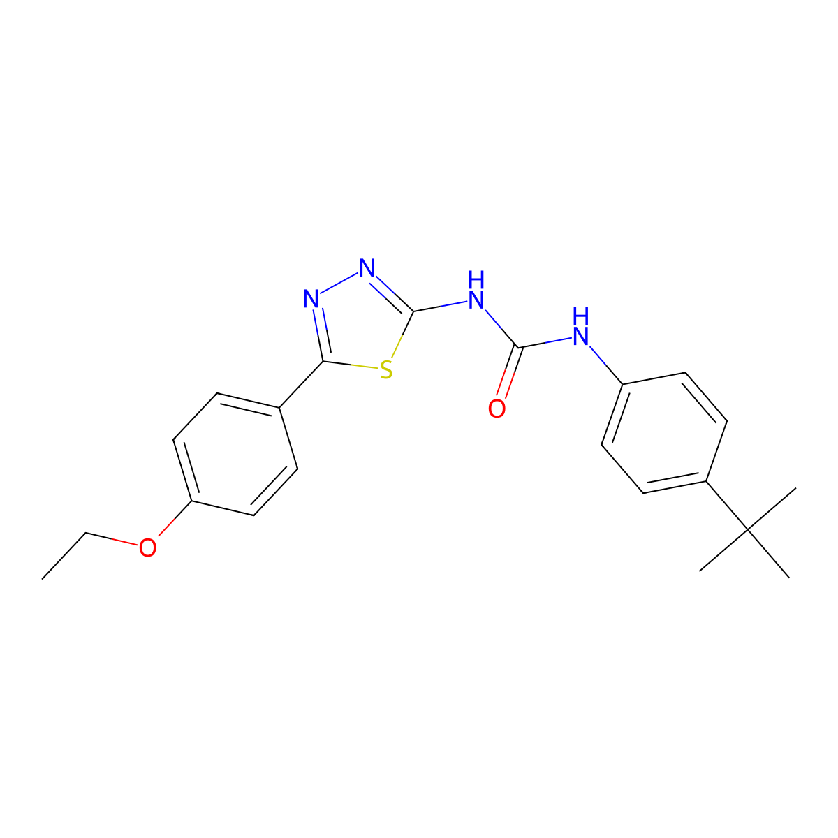 1-(4-Tert-butylphenyl)-3-[5-(4-ethoxyphenyl)-1,3,4-thiadiazol-2-yl]urea molecular structure, CAS 429624-27-1