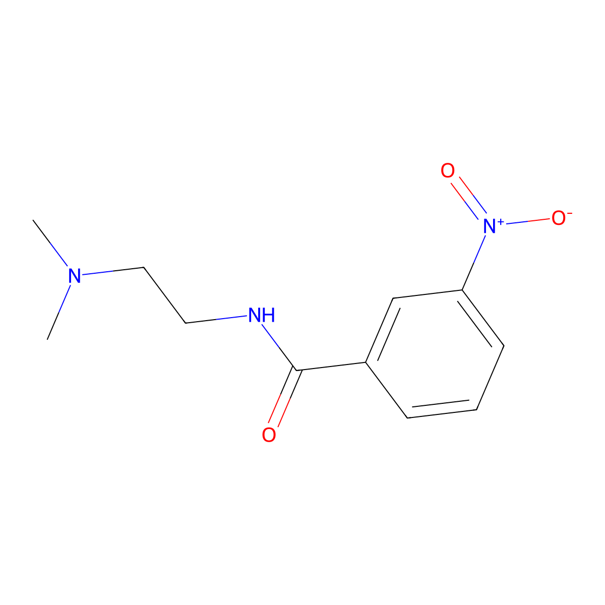 N-(2-dimethylaminoethyl)-3-nitrobenzamide molecular structure, CAS 429624-41-9