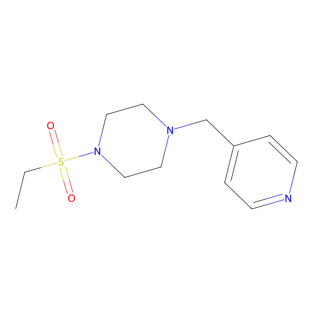1-Ethylsulfonyl-4-(pyridin-4-ylmethyl)piperazine molecular structure, CAS 429624-76-0