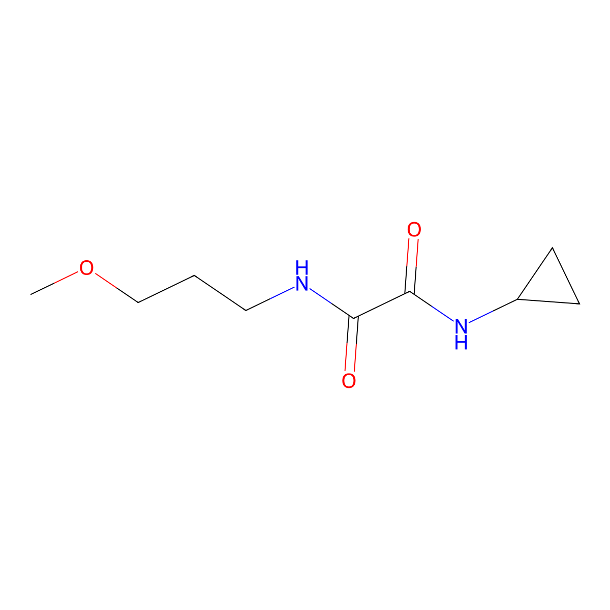 N'-cyclopropyl-N-(3-methoxypropyl)oxamide molecular structure, CAS 429624-88-4