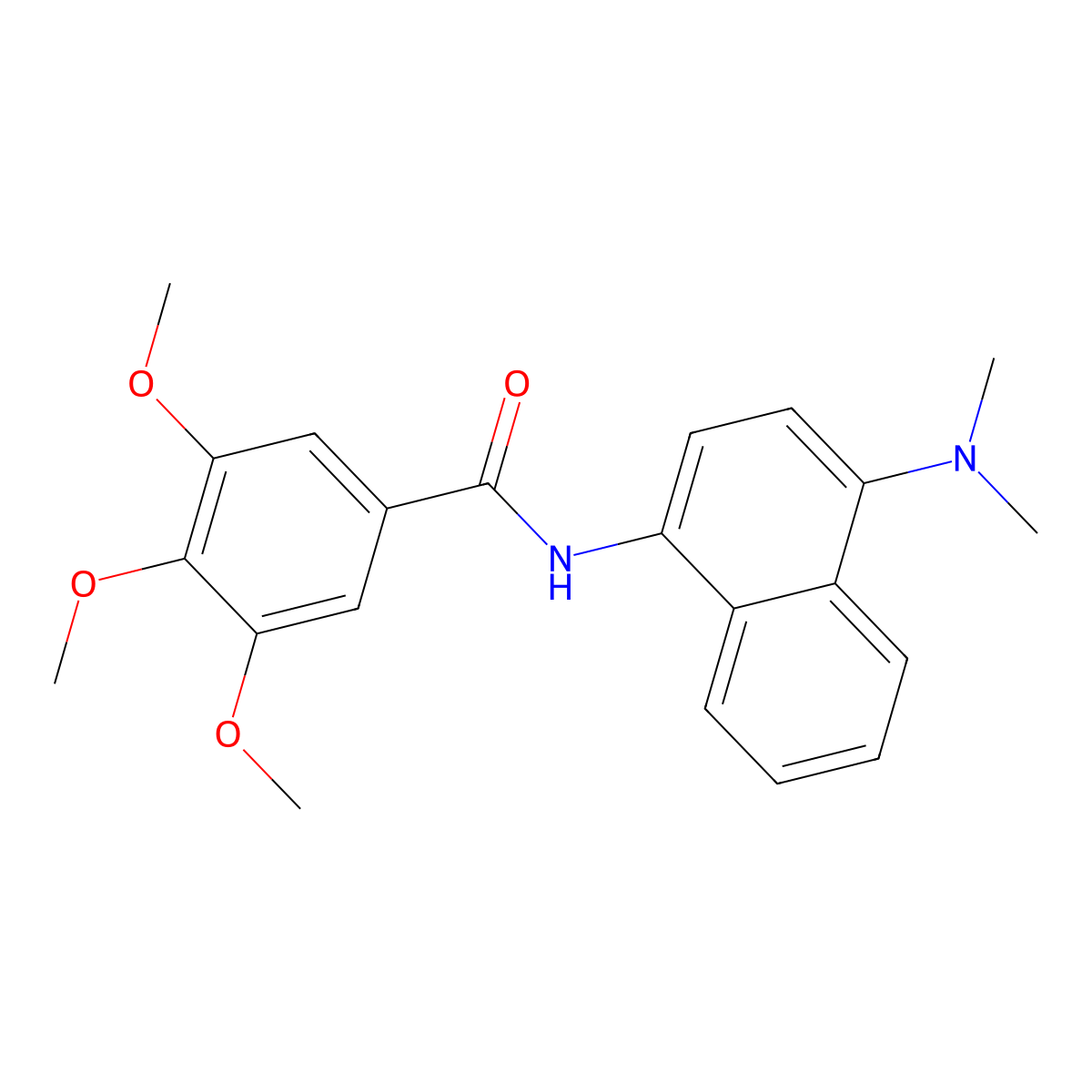 N-[4-(dimethylamino)naphthalen-1-yl]-3,4,5-trimethoxybenzamide molecular structure, CAS 429624-89-5