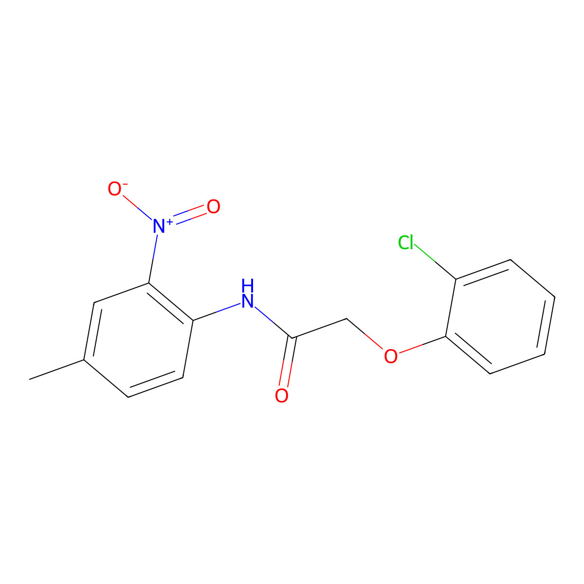 2-(2-chlorophenoxy)-N-(4-methyl-2-nitrophenyl)acetamide molecular structure, CAS 429625-07-0