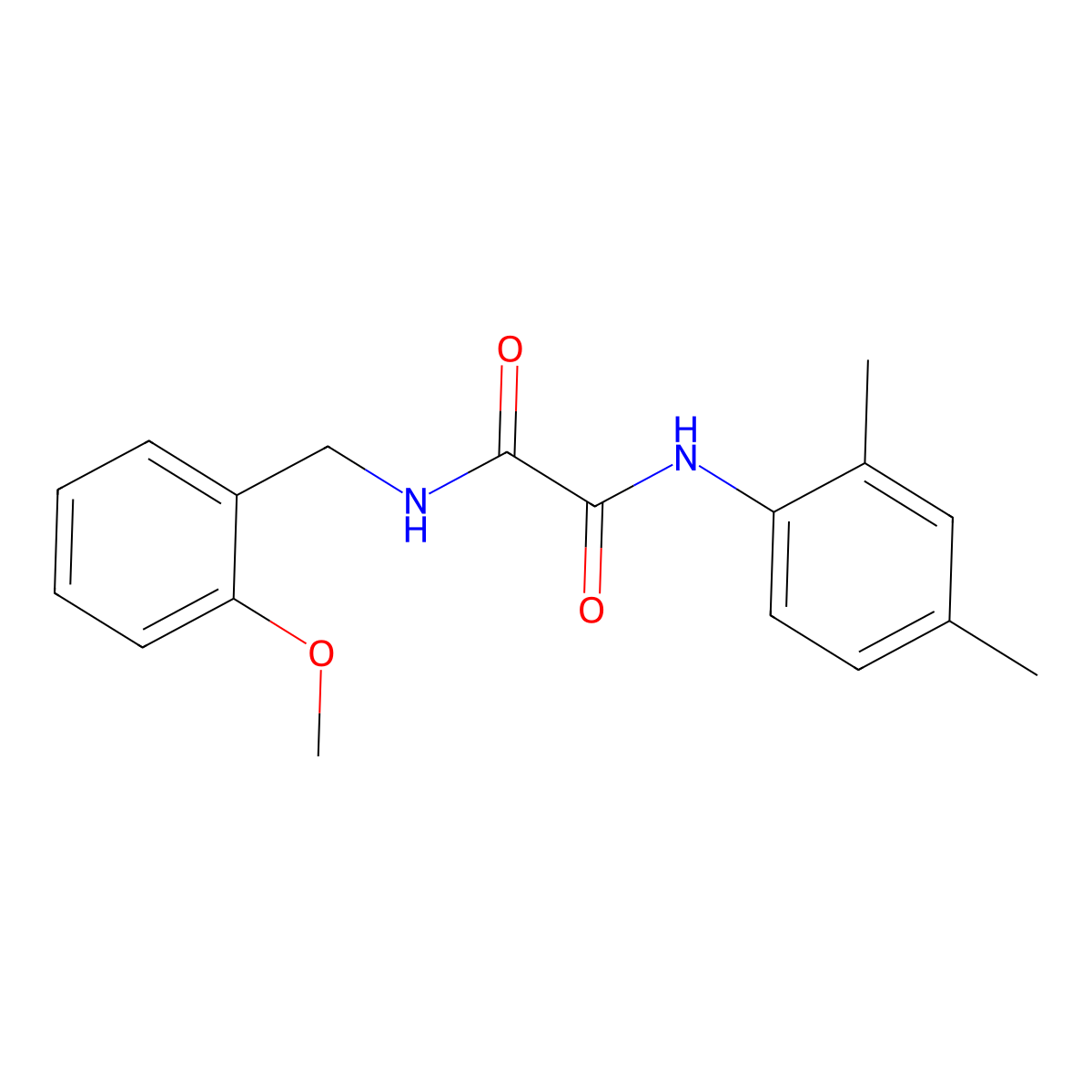 N-(2,4-dimethylphenyl)-N'-(2-methoxybenzyl)ethanediamide molecular structure, CAS 429625-11-6