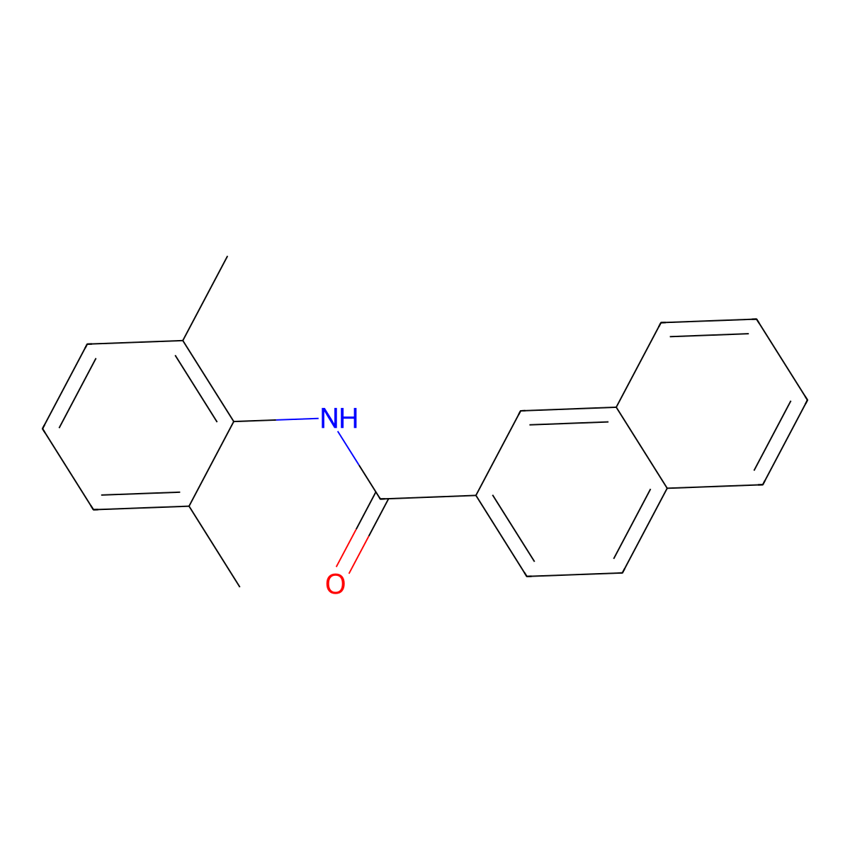 N-(2,6-dimethylphenyl)naphthalene-2-carboxamide molecular structure, CAS 429625-24-1