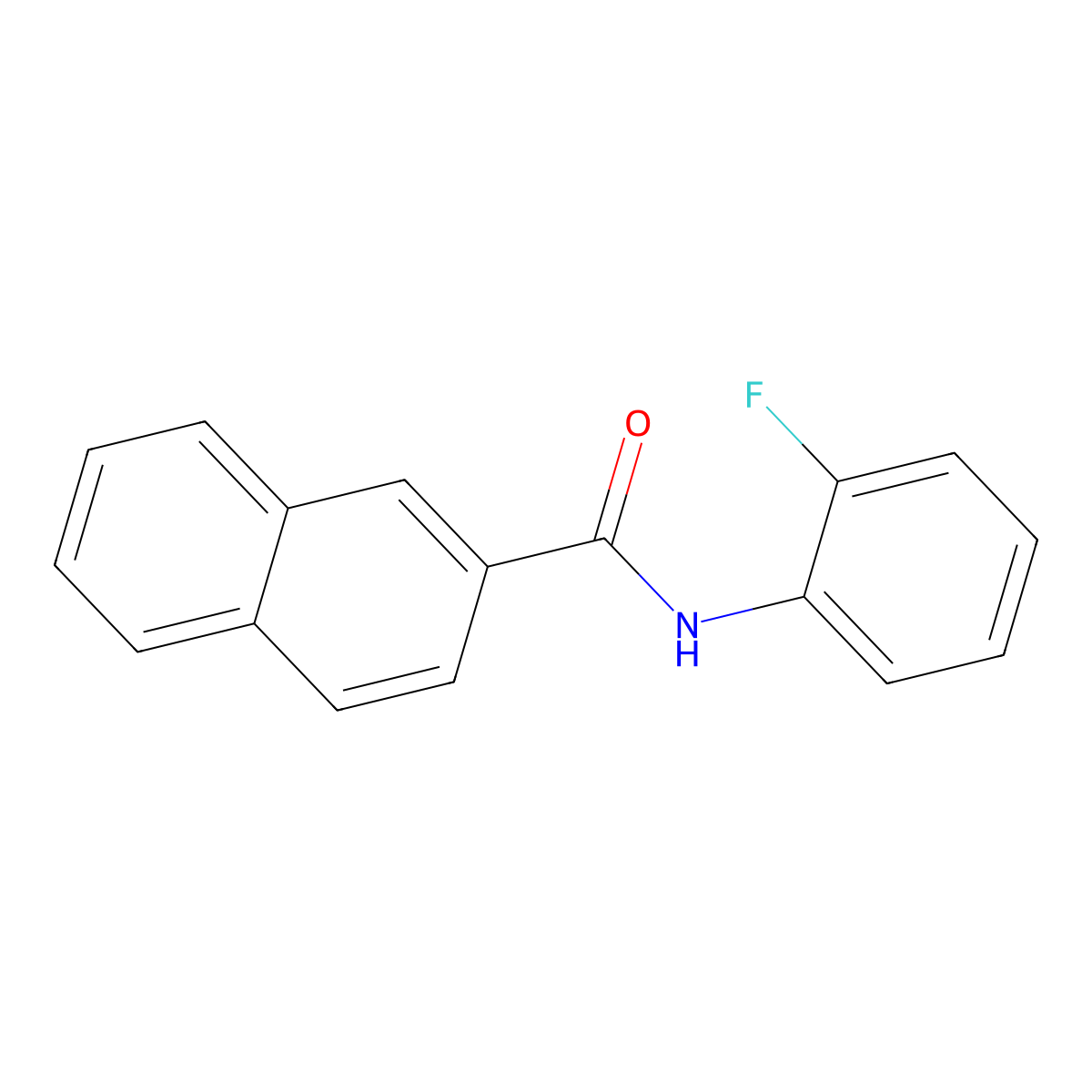 N-(2-fluorophenyl)naphthalene-2-carboxamide molecular structure, CAS 429625-28-5