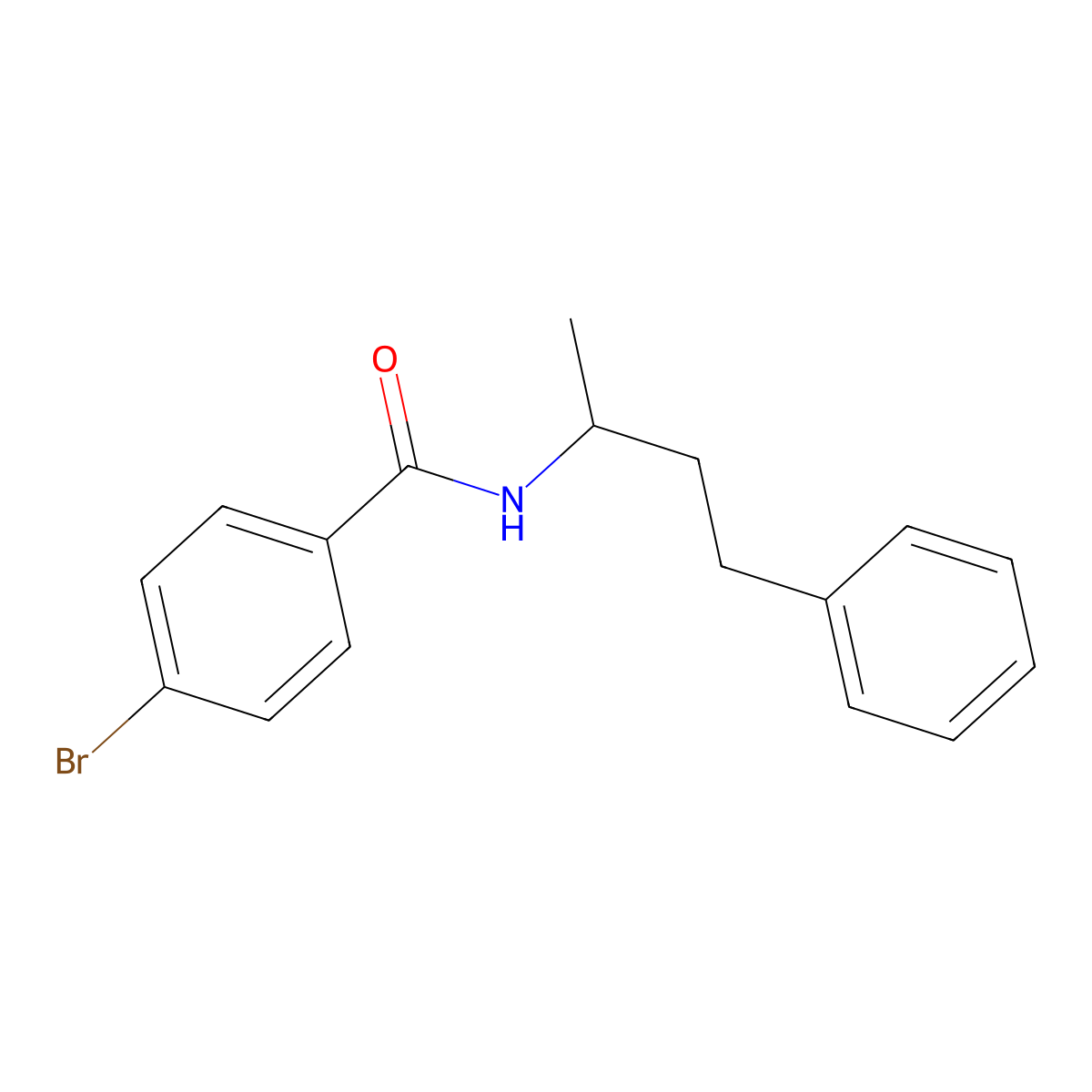 4-bromo-N-(4-phenylbutan-2-yl)benzamide molecular structure, CAS 429625-29-6