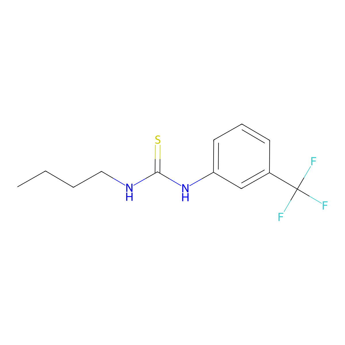 1-Butyl-3-[3-(trifluoromethyl)phenyl]thiourea molecular structure, CAS 429625-53-6