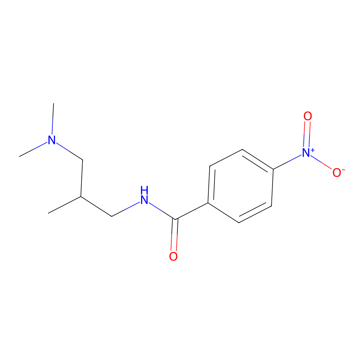 N-[3-(dimethylamino)-2-methylpropyl]-4-nitrobenzamide molecular structure, CAS 429625-74-1
